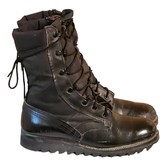 Unisex Leather and Nylon Combat Boots Size 9-9.5/Military Boots/Army Boots - Picture 8 of 10
